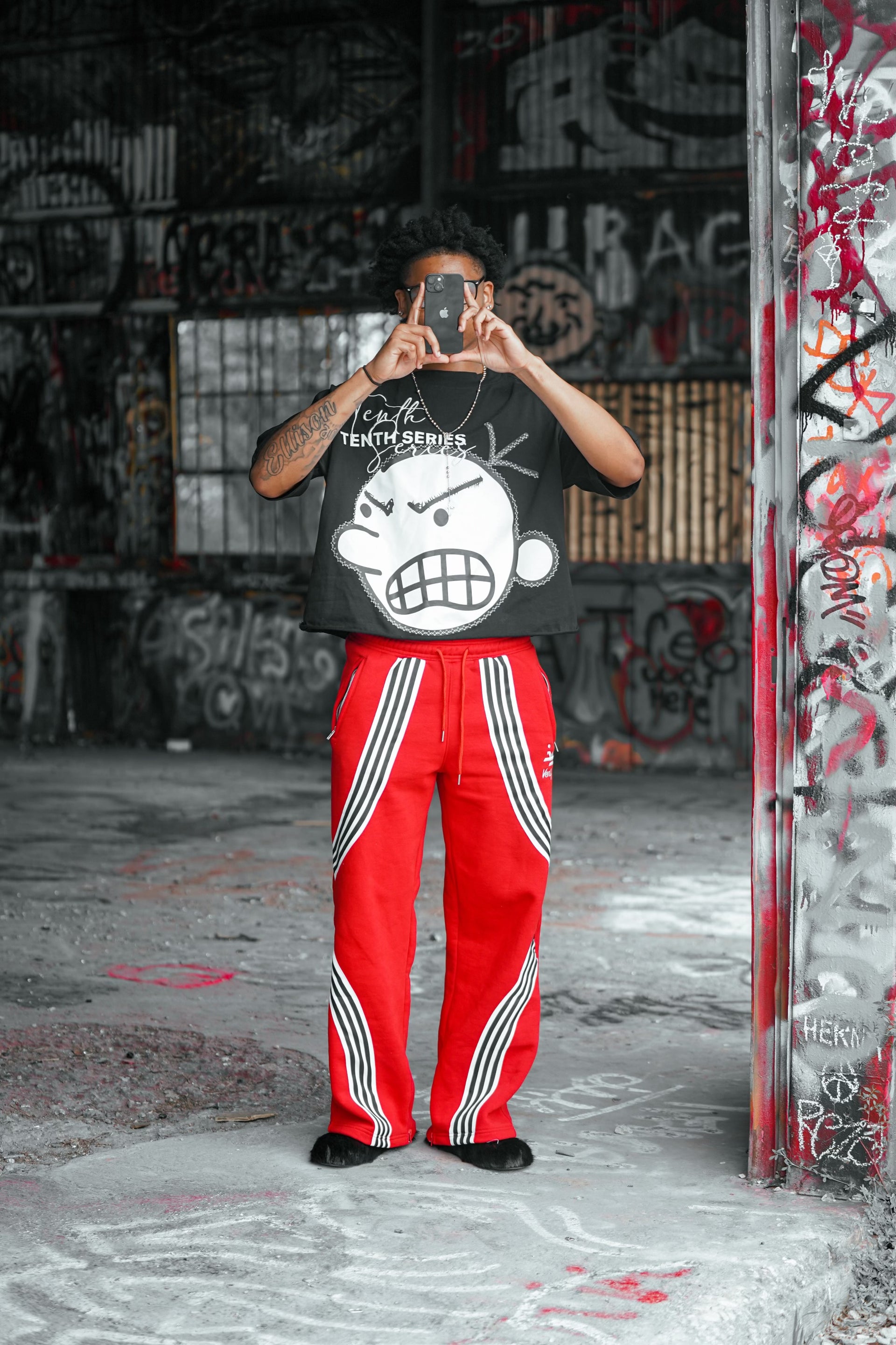 Red&White Trackpants