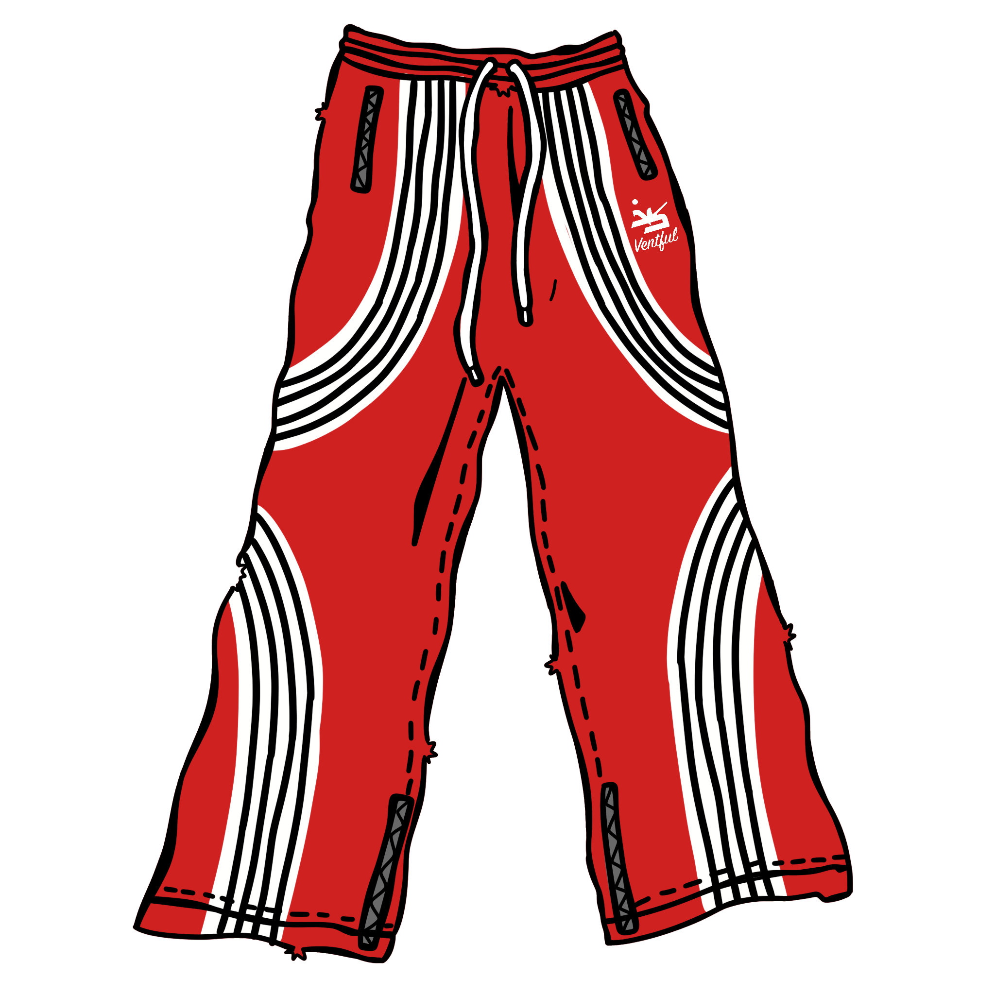 Red&White Trackpants